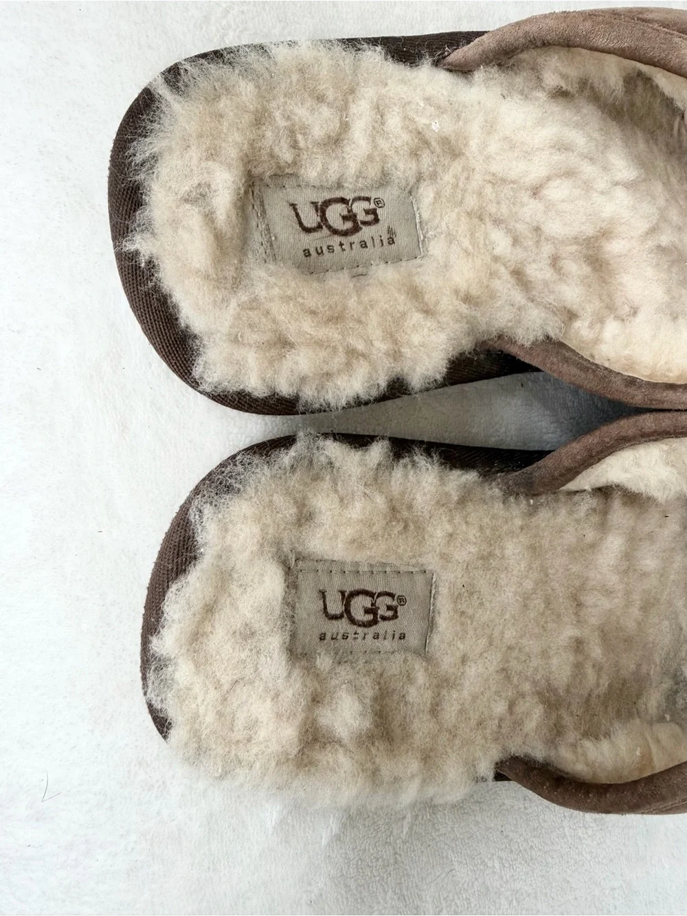 UGG Men’s Brown Suede Shearling-Lined Slip-On Mules 12